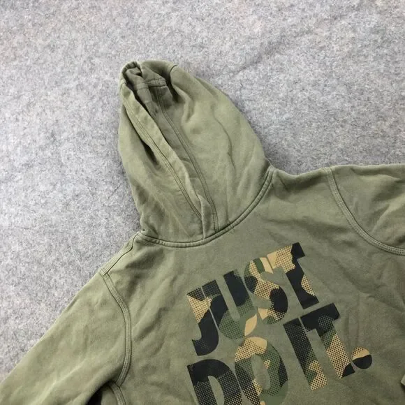 Nike Hoodie Boys XL Green Just Do It Camouflage Youth Kids Sweatshirt * - Picture 3 of 12
